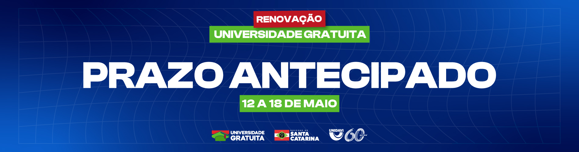 Renovação do Programa Universidade Gratuita 2/2026